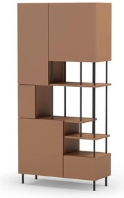 Knižnica v tehlovej farbe 84x175 cm Perla – Marckeric