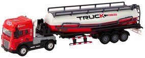 LEAN TOYS Nákladné auto s prívesom TIR Tanker 1:24 – červená
