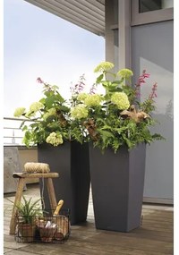 Samozavlažovací kvetináč Lechuza Cubico Color bridlica 40x40x75 cm