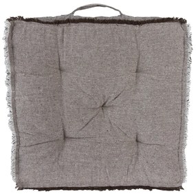 Vyšší šedý podsedák s uchom a krátkym štiepením Sally - 45*45*8 cm