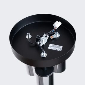 Sollux SL.1369 - Bodové svietidlo WINX 3xGU10/10W/230V čierna/chróm