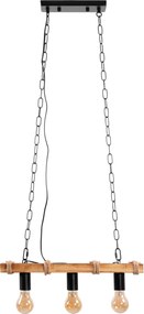 Toolight BOHO LINE, 3-bodové závesné svietidlo 3xE27 APP1319-3CP, hnedá-čierna, OSW-02461