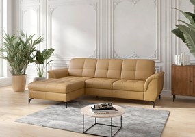 XXXLutz ROHOVÁ SEDAČKA, textil, koža, kari žltá Sit & More - Sedačky - 000144016354