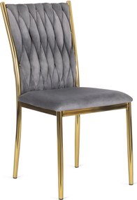 Čalouněná jídelní židle DAN šedá