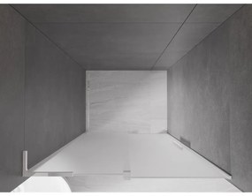 Mexen Velar L, posuvné sprchové dvere do otvoru 90 cm, 8mm sklo námraza, chrómová, 871-090-003-31-01