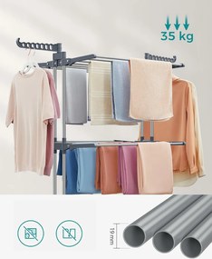 Sušák na prádlo Nehy 172 cm šedý/stříbrný