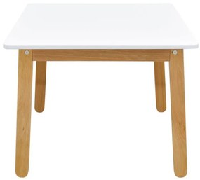 PROXIMA.store - SET - Stolík + stolička WOODY - snehová biela