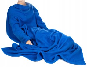 VERK Dlhá televízna deka s rukávmi - blue