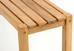 Záhradný set lavíc a stola DIVERO - ošetrené teakové drevo - 135 cm