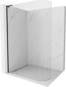 Mexen Kioto L, sprchová zástena Walk-In 100 x 200 cm, 8mm číre sklo, čierny profil, 800-100-103-70-06