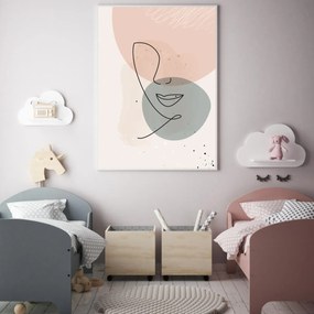 Plagát - Abstrakcia ženskej tváre (A4)