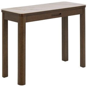 Béžový/tmavohnedý konzolový stolík s keramickou doskou 40x100 cm Southampton – Actona
