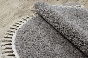 Dywany Łuszczów, Kusový koberec Berber 9000 brown kruh, 120x120 (priemer) kruh, hnedá, kancelária