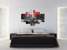 Obraz - Vodopády v jesennej krajine (150x105 cm)