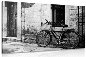 Obraz retro bicykel v čiernobielom prevedení - 90x60