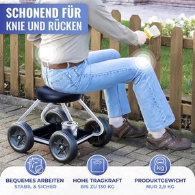 Čierna/sivá záhradná stolička Secura – Maximex