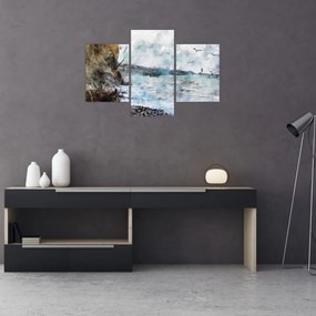 Obraz - Útes, akvarel (90x60 cm)
