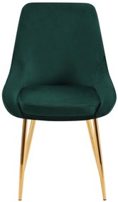 Sada 2 ks jedálenskej stoličky Elmira zamat - zelená