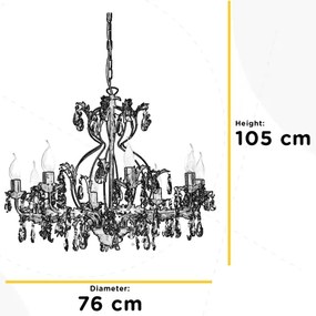 ONLI - Luster na reťazi TERESA 8xE14/6W/230V bronzová