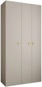 Šatníková skriňa 120 cm Carmela 40-1 (kašmír + zlatá). Akcia -20%. Vlastná spoľahlivá doprava až k Vám domov. 1126512