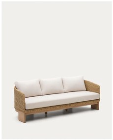 Béžová/v prírodnej farbe záhradná pohovka z umelého ratanu Xoriguer – Kave Home