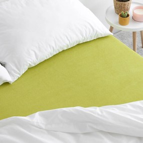 Goldea plachta froté exclusive pre vysoké matrace - pistáciovo zelená 180 x 200 cm