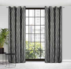 ZATEMŇOVACÍ ZÁVES NA KRÚŽKOCH PIERRE CARDIN MARGO 140X250 CM STRIEBORNÁ