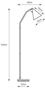 Markslöjd 108890 - LED stmievateľná stojacia lampa FUNIL LED/4,9W/230V béžová