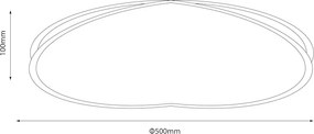 Stropné LED svietidlo Halo, 2x LED 38w, 4000k, b