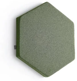 Akustický panel POLY, hexagon, 600x600x56 mm, nástenný, zelená