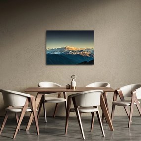 Sklenený obraz - vrcholky veľhôr (70x50 cm)