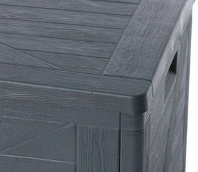 WOOD záhradný plastový úložný box 420 L, grafit