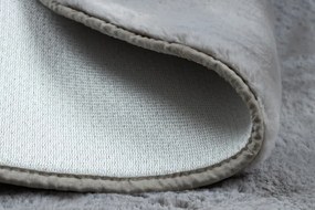 Protišmykový koberec POSH kruh Shaggy sivý, plyš