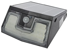 Ecolamp Exteriérové solárne nástenné LED svietidlo Solar, 1x LED 7w, čierna, pohybový senzor