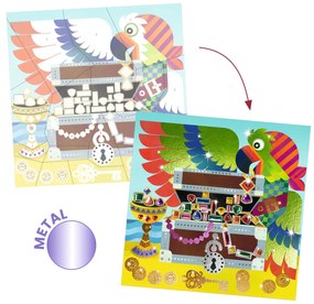 Kreatívna hra s metalickou fóliou a kamienkami - Piráti