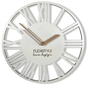 Nástenné hodiny Loft Piccolo Flex WHITE - 30cm