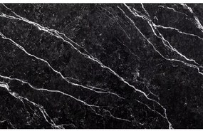 Jedálenská súprava 1 + 4, čierny stôl RAMOD 100x60 cm + modrá stolička LAVA s čiernymi nohami