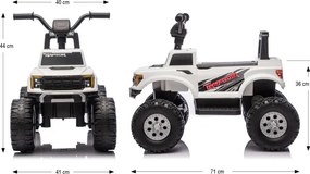 Elektrické autíčko Ford F-150 Raptor biele
