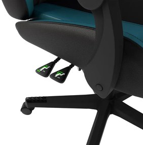 InternetovaZahrada Kancelárska stolička HyperSeat - čierna/tyrkysová