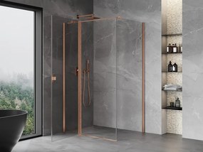 Mexen Mist T, sprchový kút s krídlovými dverami, 90 x 115 cm, 8mm číre sklo, medený profil, 8A4T-115-090-65-00