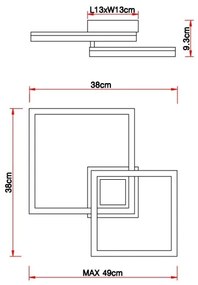 Globo 67297D2 - LED Stropné svietidlo BEATRIX LED/18W/230V