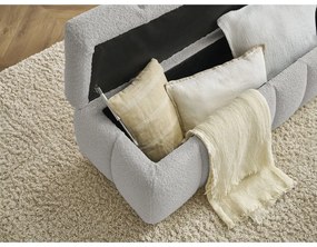 Svetlosivá lavica z textílie buklé Mont Blanc – Bobochic Paris