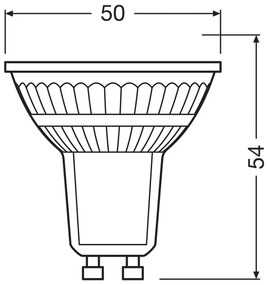 LED žiarovka GU10 4,5W = 50W 350lm 2700K Warm 36° OSRAM Parathom Dimmable OSRPARP2106