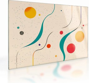Sklenený obraz - Minimalistická farebná ilustrácia (70x50 cm)