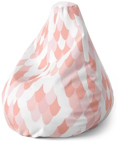 Sablio Sedací vak Pear Ružové oblúčiky - 70 x 95 x 15 cm