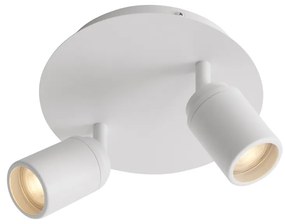 Moderné kúpeľňové bodové svietidlo biele 2-svetlové IP44 - Ducha