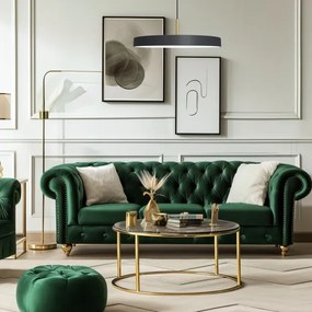 LED Luster na lanku DISC LED/38W/230V pr. 45 cm čierna