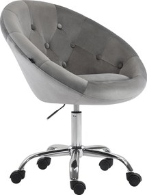 Pracovná stolička London zamat - sivá