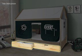 Šuplíky pod posteľ KIDS a BARČA z masívu borovice - prírodná - 2 ks