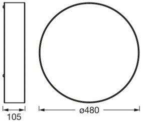 Ledvance - Stropné svietidlo ORBIS PARIS 3xE27/25W/230V hnedá